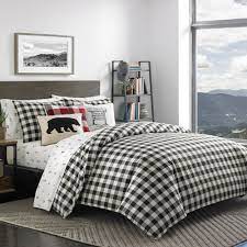 Black Mountain Plaid Comforter Set Full Queen Eddie Bauer Plaid Comforter Red Comforter Sets Flannel Duvet Cover