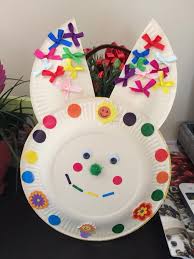 Centrez et agrafez les oreilles sur la tête du lapin. Lapin De Paques Education Enfance Fr