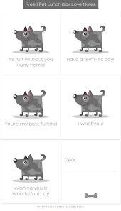 Pet Themed Lunch Box Love Note Set For Download Pet Diy Projects Childrens Lunches Lunch Box