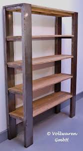 Vintage Teak Stahl Regal Loft Industrie Design Bucherregal In 2 Grossen Decor Bookshelves Shelves