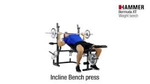 With bad form, military press for shoulders turns into a chest exercise and incline press turns into bench press. Weight Bench Bermuda Xt Hammer Youtube
