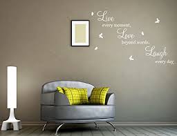 Whether you're buying unique home decor for yourself or looking for cool home decor gifts for this is just a beautiful piece of art to have on display. Live Love Laugh Butterfly Wall Quote Sticker Wall Decor Home Art Decoration Medium Large White Large Buy Online In Aruba At Aruba Desertcart Com Productid 61223181