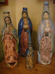 Mexican folk art, original artwork, mexican decor, mexican painting, hand painted, bark paper, harvest festival, wall art, 24 x 16. Vintage Mexican Folk Art Pottery Ceramic Bottles Look Like The Virgin Of Guadalupe Find More On Mexico At Www Mainl Mexican Folk Art Chicano Art Mexico Art