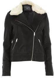 Dorothy Perkins Tall Faux Fur Collar Bonded Biker Jacket Shopstyle Faux Fur Collar Biker Jacket Jackets