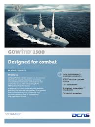 Like its name suggests, gowind 2500 has a displacement of 2,500 tones and a lenght of 102 m (334 ft 8 in). Dcns