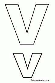 Letra V Para Colorear