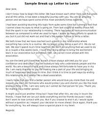 Sample Break Up Letter To Lover Break Up Letter With Girlfriend And Boyfriend