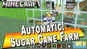 How To Make An Minecraft Sugar Cane Farm Automatic Using Observer Block Minecraft How To Make Sugar Cane