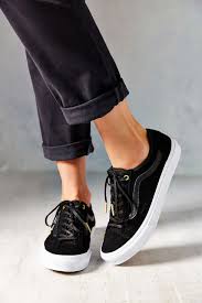 Black And Gold Vans Shoes Vans Suede 36 Slim Womens Low Top Sneaker Urban Outfitters Top Sneakers Women Vans Suede Sneakers
