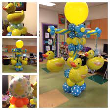 Duck Baby Shower Balloon Ideas Baby Shower Balloon Decorations Baby Shower Balloons Baby Shower Duck