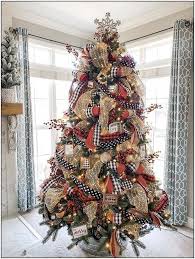 104 Easy Diy Rustic And Farmhouse Christmas Decorations Burlap Christmas Trees 98 Ribbon On Christmas Tree Christmas Tree Inspiration Christmas Tree Themes