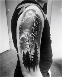 60 Thunderstorm Tattoo Designs For Men Weather Ink Ideas