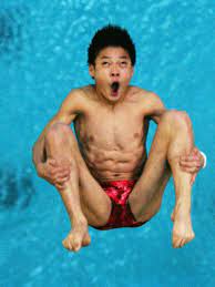 In competition, dives are performed from a firm platform 5 or 10 metres (16.4 or 32.8 feet) above the water or from an elastic springboard 1 or 3 metres high. Olympic Divers Funny Faces Cbs News