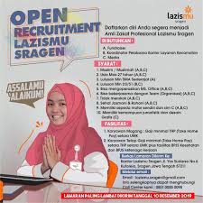 Put everything in the right place and layout. Open Recruitment Lazismu Sragen