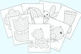 These are not girly or boys games, because kids of all. Free Printable Spring Do A Dot Marker Coloring Pages The Artisan Life