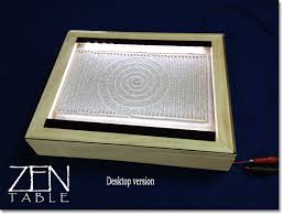 Zen Table Is Programmable Sand Art So Smart And Soothing To Watch Comes In A Desktop And Coffee Table Size Zen Coffee Table Size Zen Garden