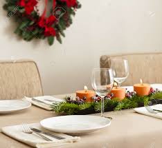 Check spelling or type a new query. Christmas Dinner Table Setting In Beige Orange Color Stock Photo Picture And Royalty Free Image Image 27883988