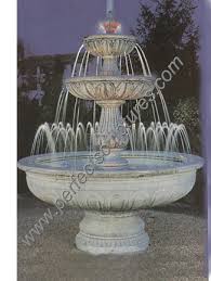 A decorative outdoor water fountain makes a statement in your garden. China Hand Carved 3 Three Tier Stone Marble Pedestal Water Fountain For Garden Sy F315 China Pool Fountain And Outdoor Fountain Price