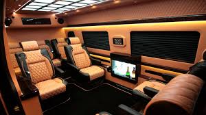Raise The Bar With The Vip Edition Mercedes Benz Sprinter Complete With A Built In Wet Bar Hqcustomdesi Luxury Van Sprinter Van Luxury Car Interior