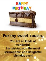 Birthday Wishes For 18 Year Old Cousin For My Dear Sweet Cousin Happy Birthday Card Birthday Greeting Cards By Davia Happy Birthday Man Happy Birthday Cakes Birthday Wishes Cards