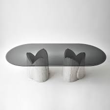 Impact_rad coyote_sc tulip pedestal dining table, oval, white base, carrara marble top williams sonoma $ 3195.00. Petalo A Flower Of Marble Dining Table Lithos Design