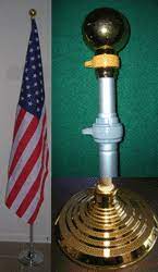 Item 3x5kb Bz H Full Hispanic 3x5 Flag Pole Kit Ball With Bronze Color Base Stand Om Flag Pole Kits Flag Pole Bronze