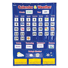 learning resources calendar weather pocket chart classroom organization 136 piece