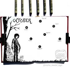 Weekly My First Week Of October Is Dedicated To Edward Scissorhands A Dark And Poetic Film I Bullet Journal Layout Edward Scissorhands Journal Layout