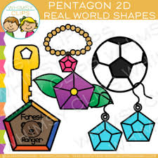 It has 4 vertices but looks like an octagon. Pentagon Real Life Objects 2d Shapes Clip Art By Whimsy Clips Tpt