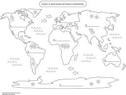 Free Coloring Map Of The 7 Continents Teaching Geography Geography Lessons Homeschool Social Studies