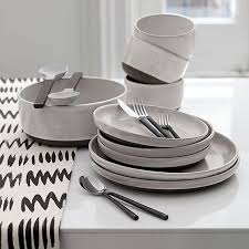 Black Clay Dinnerware Cb2 Dinnerware Sets Black Clay Stoneware Dinnerware