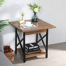 Large End Table Size The Dimension Of The Top Surface Is 23 62 X 23 62 Inches And The Height Is 23 43 Inch In 2020 Side Table With Storage End Tables Small Side Table