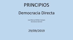 Eso sí, solo para los casos en los cuales decida no participar. Principios Democracia Directa Udec Unidad De Centro