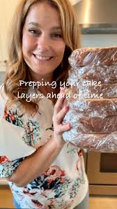 Do you ever find it overwhelming to bake and decorate a cake all in one  day? , Try this: I bake your cake layers in advance! After baking, trim the  tops and wrap them while they’re still warm to lock ...