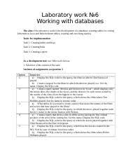 Free free download embroidery designs with various sizes and including all famous embroidery formats dst, pes, jef, xxx. Lab Week6 Docx Laboratory Work 6 Working With Databases The Aim Of The Laboratory Work Is The Development Of A Database Creating Tables For Storing Course Hero