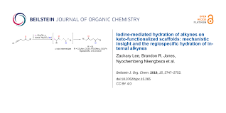 Hydration of acetylenic hydrocarbons with dilute sulfuric acid in the presence of mercuric sulfate or boron trifluoride as catalyst Iodine Mediated Hydration Of Alkynes On Keto Functionalized Scaffolds Mechanistic Insight And The Regiospecific Hydration Of Internal Alkynes