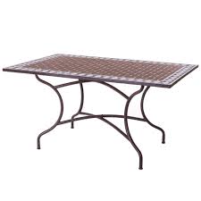.meuble de jardin romantique couleurs au choix marron antique table mosaïque vous pourrez pléter à merveille votre salon de jardin en associant. Table De Repas Ceramique Mosaique Fer Forge Lombok Univers Du Jardin