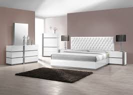 Seville 5 Pcs Bedroom Set Collection With Leather Like Headboard 3 Sizes Modern White Bedroom Contemporary Bedroom Furniture Bedroom Furniture Design