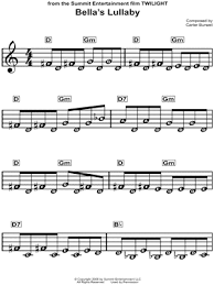 Shop the world's largest selection of sheet music, song books & more! Bella S Lullaby From Twilight Movie Sheet Music For Beginners In C Major Download Print Sku Mn0130018