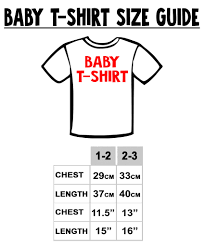 Childrens T Shirt Size Chart Rldm