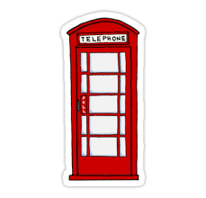 Telephone Booth Sticker By Bryandraws In 2021 Bubble Stickers Red Bubble Stickers Hydroflask Stickers