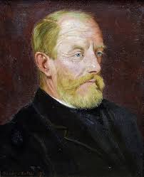 DEWEY BATES (1851-1899) British Portrait of George Clausen Oil