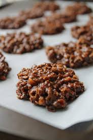 No Bake Chocolate Coconut Oil Cookies Vegan Gluten Free Vegan Cookies Healthy Sweets Dairy Free Recipes
