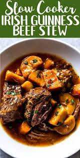 Slow Cooker Irish Beef Stew Recipe Beef Stew Recipe Crockpot Recipes Beef Stew Beef Chuck Recipes