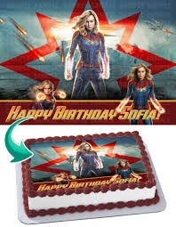 We offer many 6 and 8 cakes with an elegant design, perfect for your small events. Captain Marvel Edible Cake Image Topper Personalized Picture 1 4 Sheet 8 X10 5 Walmart Com Walmart Com