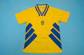 Shipped with usps priority mail. Sweden 1994 Home World Cup Retro Football Jersey Free Shipping
