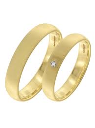Trendor 7002 Eheringe Paar Gold 375 Trauring Set Diamant