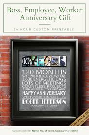 Work Anniversary Gift 10 Year 15 Year 20 Year 25 Year 30 Year 35 Year 40 Year 45 Year 50 Year Work Anniversary Personalized Gift Work Anniversary Work Anniversary Gifts Personalized Anniversary Gifts