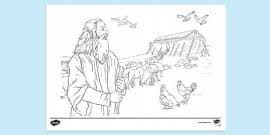 Click here for all bible printables. Noah S Ark Colouring Page With Rainbow Colouring Ks1