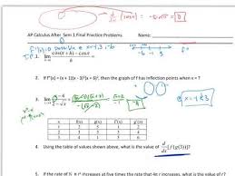 Calculus worksheet on riemann sums with answers. Ap Calculus Semester 1 Final Review 1 Youtube